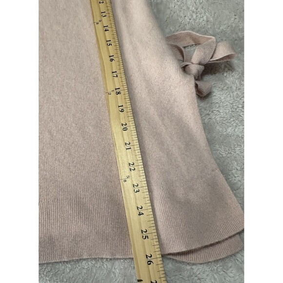Halogen Scoop neck Sweater Size Medium Side Tie Cashmere Light Pink - Picture 6 of 9